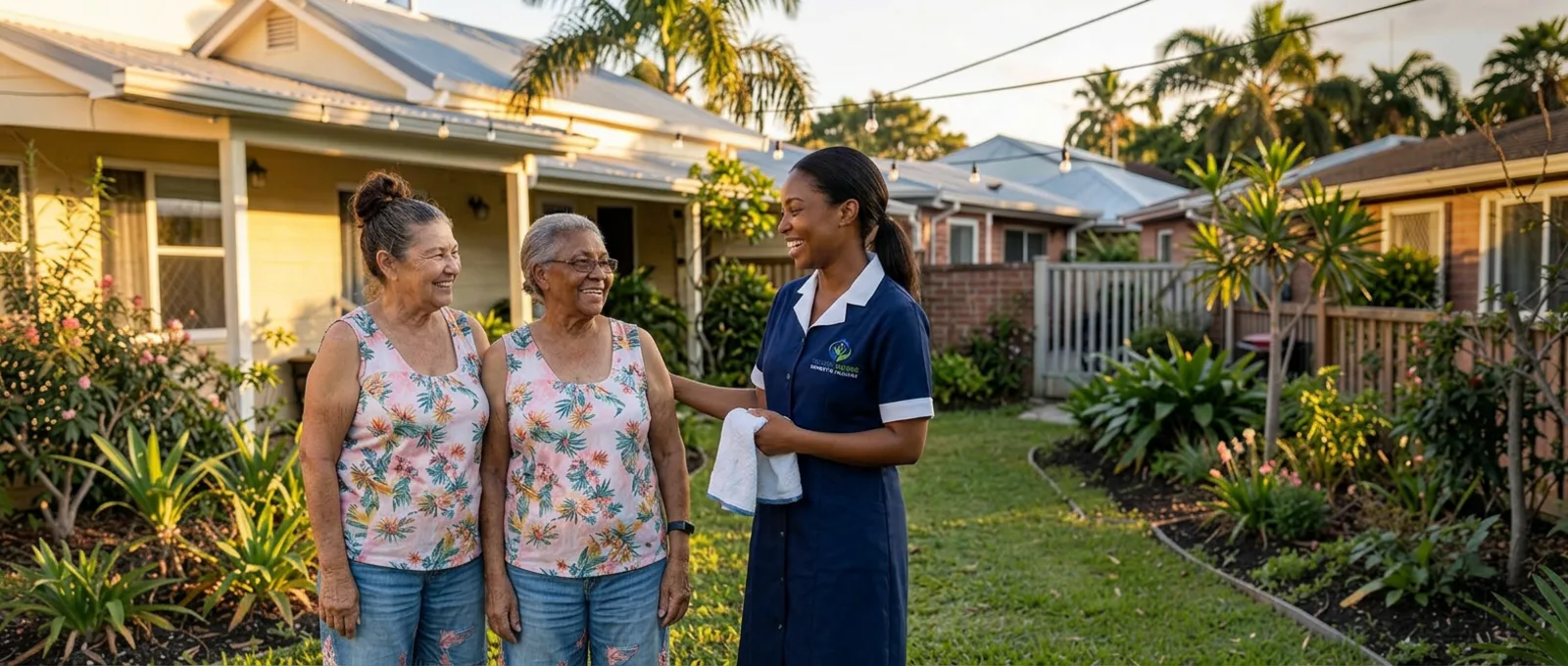 Black South African family with a Trusty Hands domestic helper