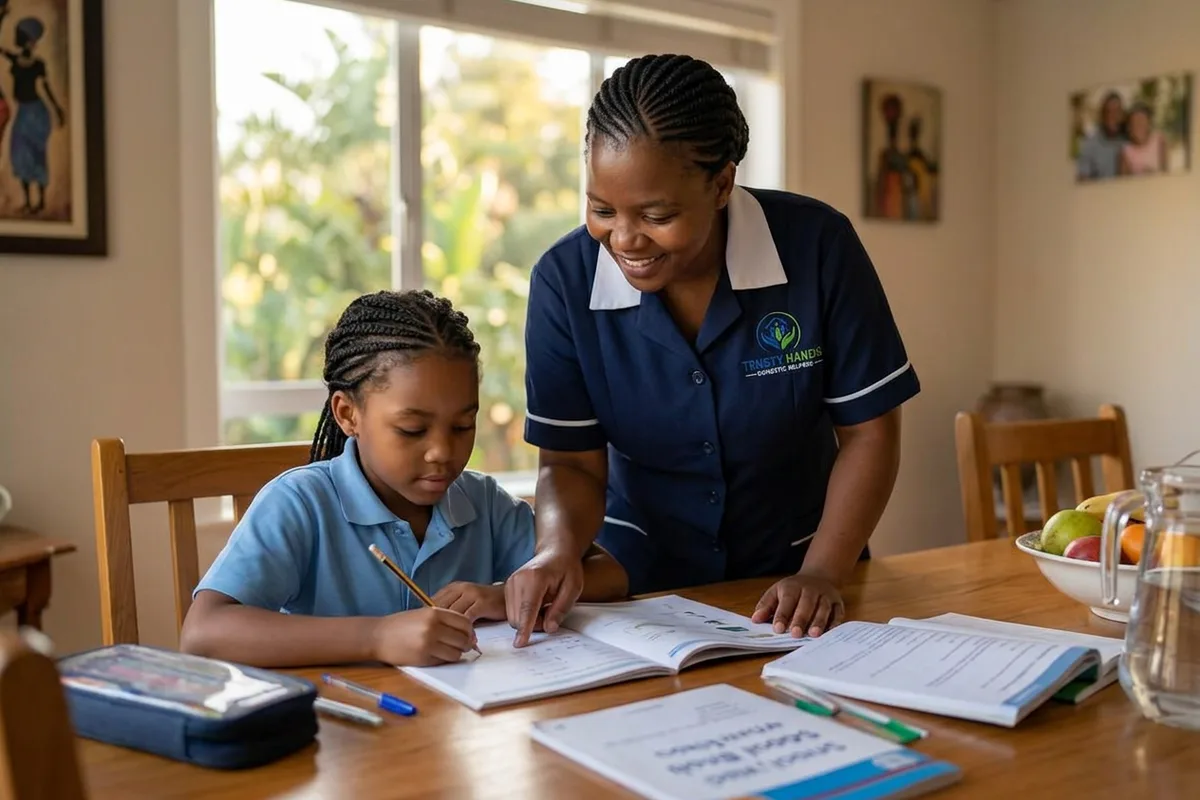 Black South African professional providing After-School Care & Tutoring