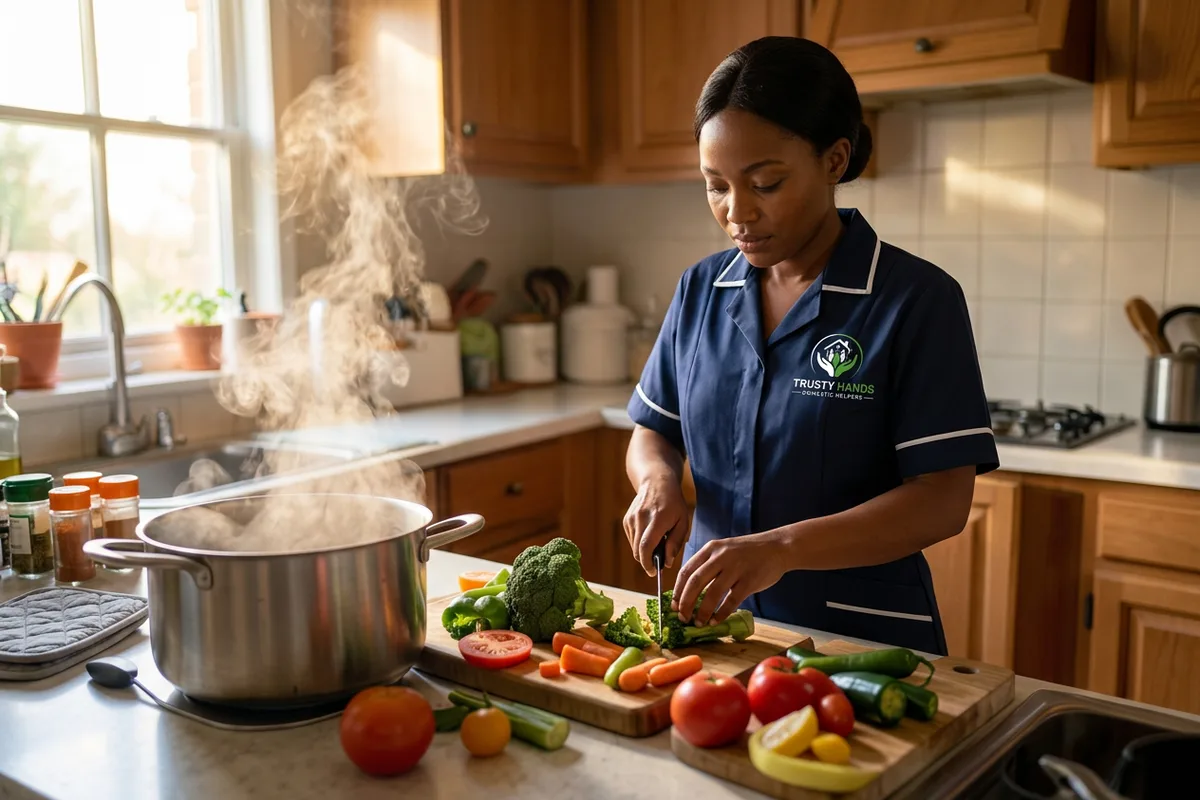 Black South African professional providing Cooking & Meal Preparation
