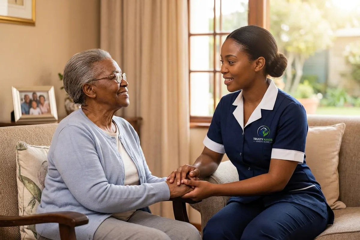 Black South African professional providing Elderly Care & Companionship