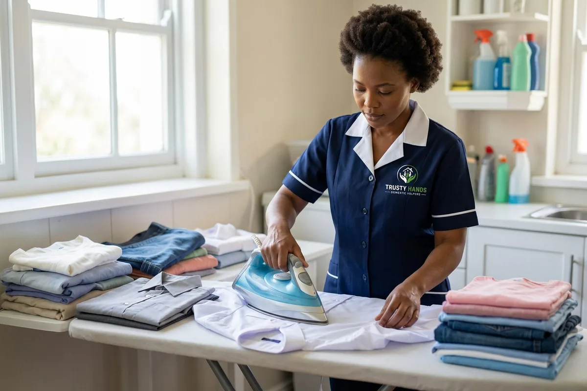 Black South African professional providing Laundry & Ironing