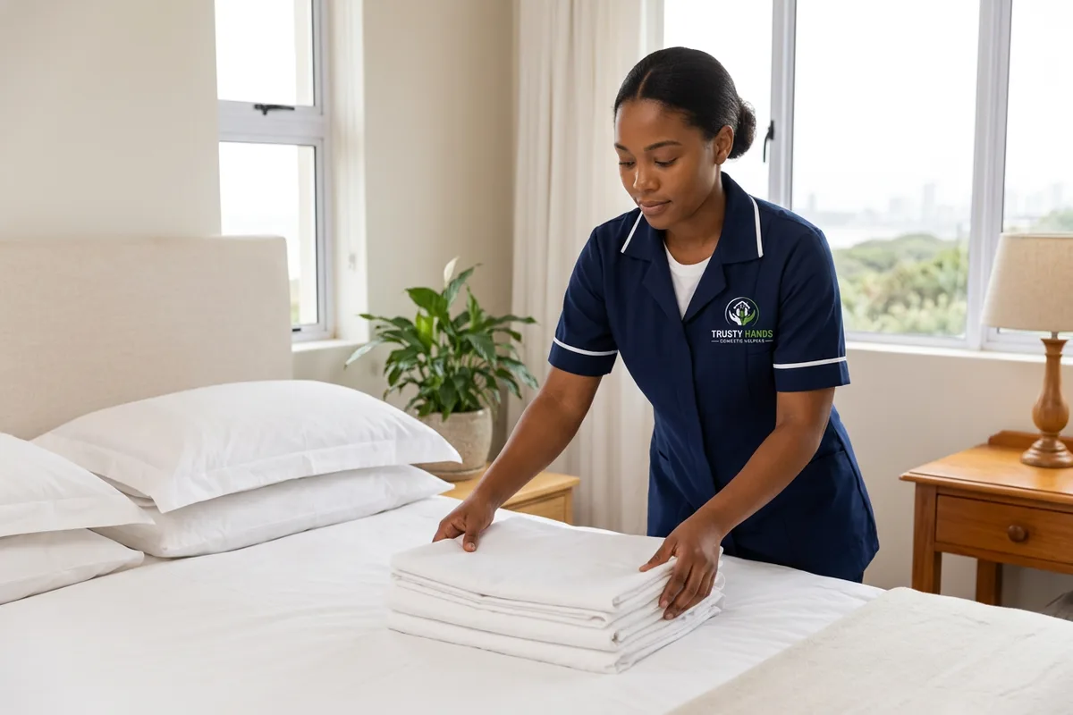 Black South African professional providing Live-In Domestic Helpers